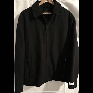 Calvin Klein Men’s Black Wool Jacket Zip Up Large